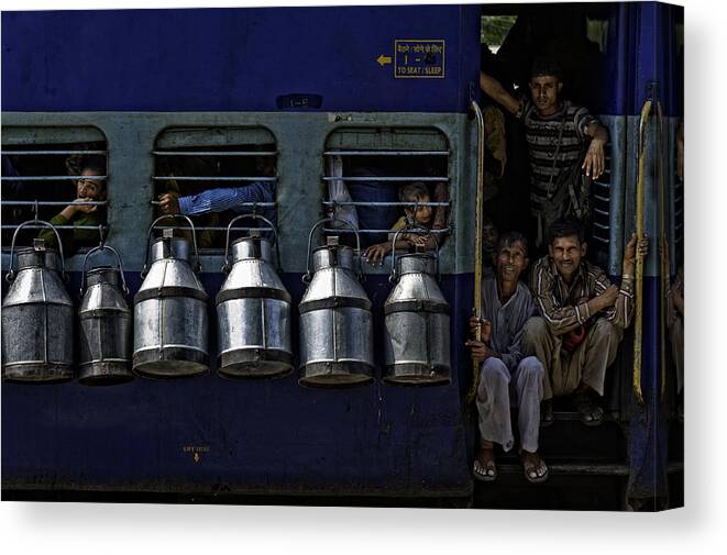 Milk Canvas Print featuring the photograph Train by Prateek Dubey