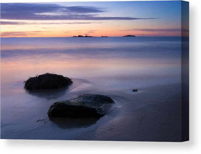 Tranquil Morning Canvas Print featuring the photograph Tranquil Morning Singing Beach by Michael Hubley
