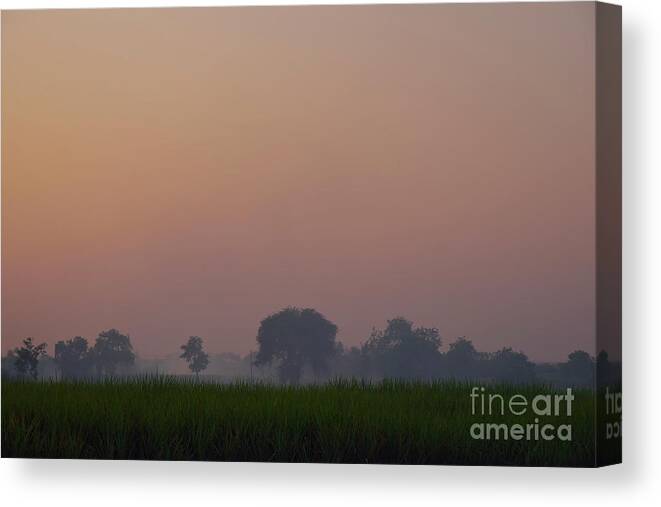 Sunset Canvas Print featuring the photograph Tranquility of dusk by Kiran Joshi