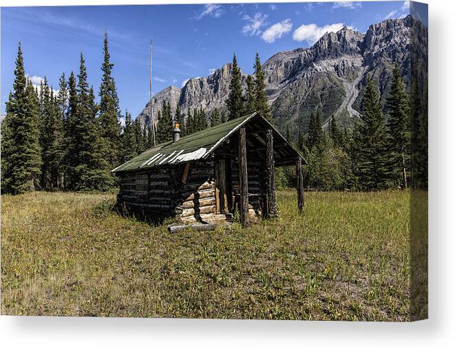 Cabin Canvas Print featuring the photograph Trappers Cabin by Fred Denner