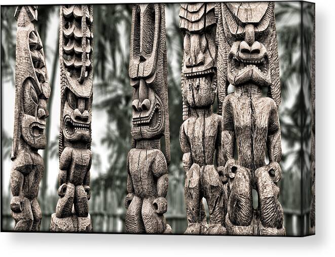 Tiki Canvas Print featuring the photograph Tribal Council by Kelley King