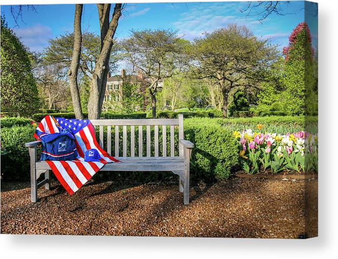 Mailman Canvas Print featuring the photograph Tribute to Letter Carriers by Tony HUTSON