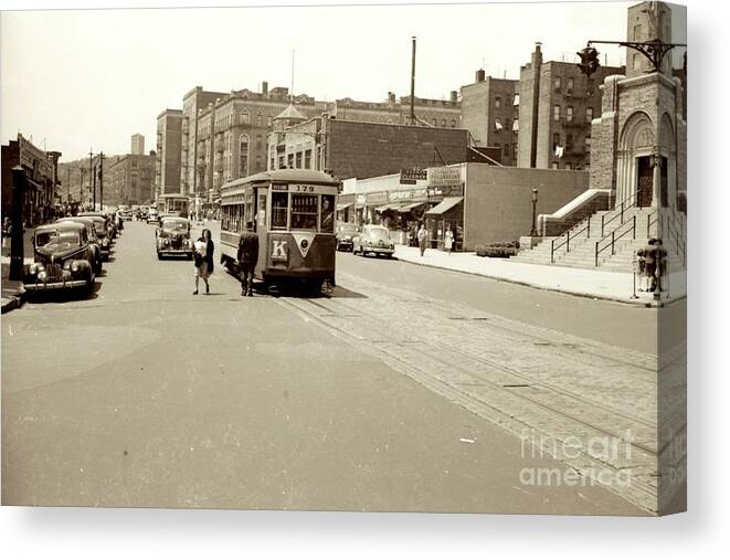 Trolley Canvas Print featuring the photograph Trolley Time by Cole Thompson
