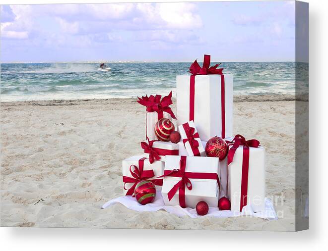 Beach Canvas Print featuring the photograph Tropical Christmas Vacation by Anthony Totah