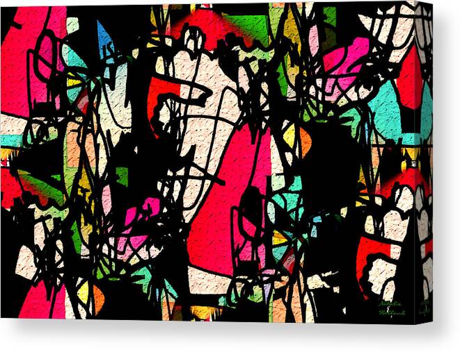 Abstract Canvas Print featuring the mixed media Tropical Heat by Natalie Holland