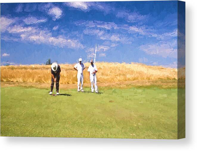 Golf Canvas Print featuring the photograph Trust the Line by Scott Pellegrin