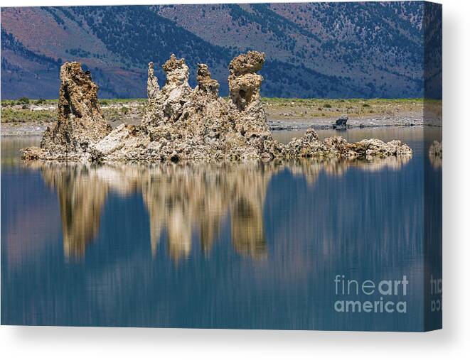 Mono Lake Canvas Print featuring the photograph Tuffa Reflection by Anthony Michael Bonafede