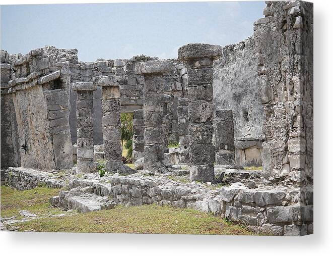 Culture Canvas Print featuring the photograph Tulum 6 by Laurie Perry