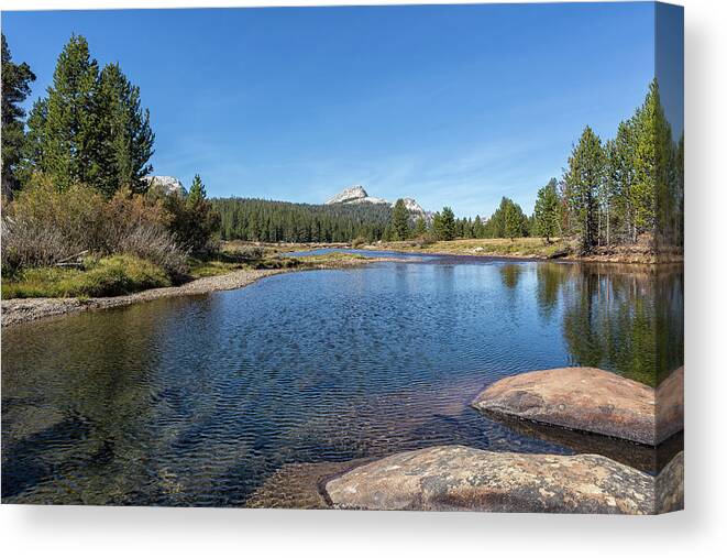 Tuolumne River Canvas Print featuring the photograph Tuolumne River and Meadows, No. 2 by Belinda Greb