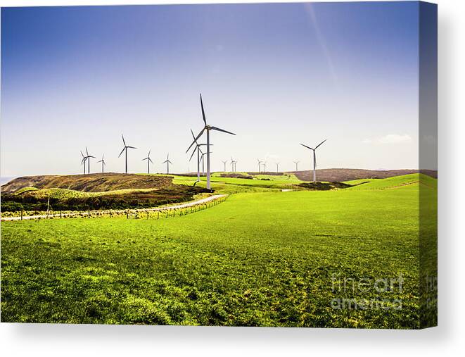 Turbine Canvas Print featuring the photograph Turbine fields by Jorgo Photography