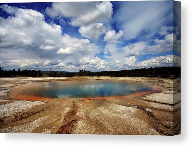 Yellowstone Canvas Print featuring the photograph Turquoise Pool by Eilish Palmer