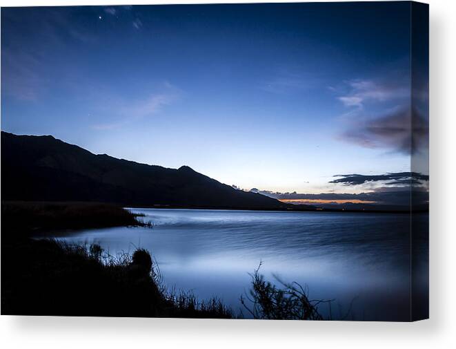 California Canvas Print featuring the photograph Twilight at Klondike Lake by Cat Connor