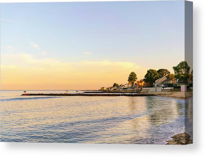 Beach Canvas Print featuring the photograph Twilight Connecticut Shore by Marianne Campolongo