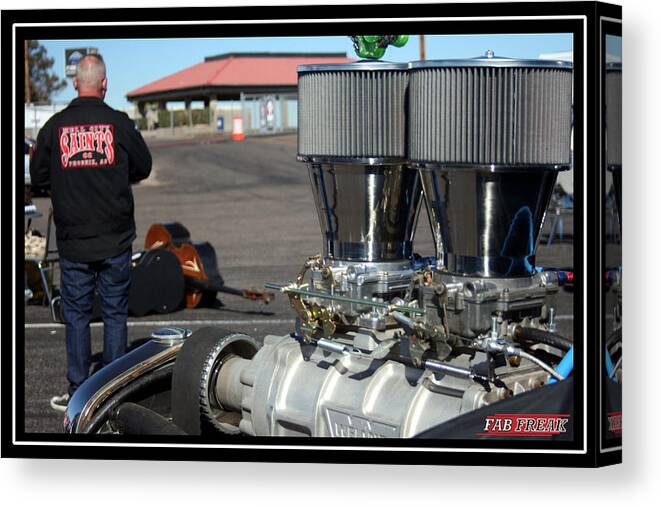 Ratrod Canvas Print featuring the photograph Two carbs are better than one by Darrell Foster