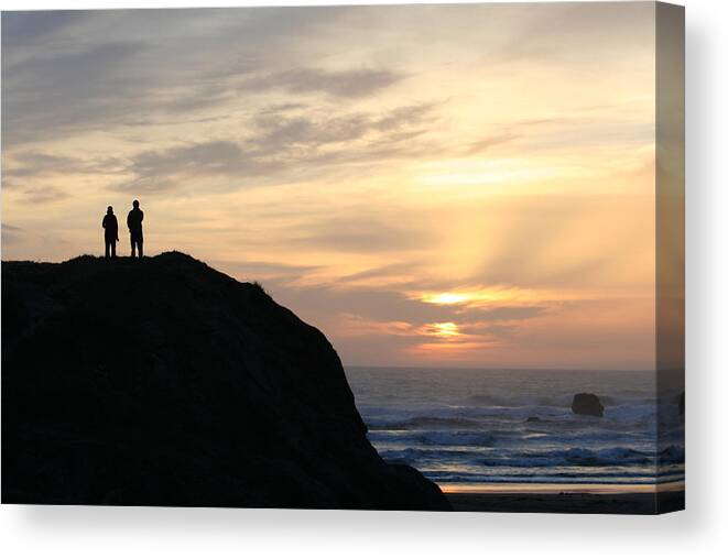 Pacific Canvas Print featuring the photograph Two With A View by Holly Ethan