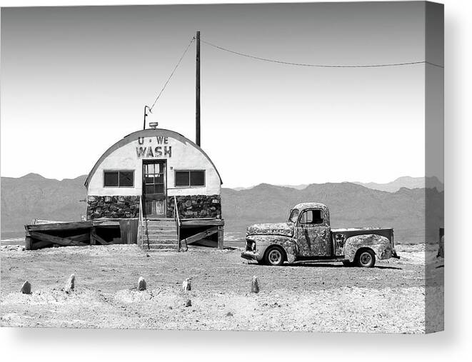 Death Valley Canvas Print featuring the photograph U - We Wash - Death Valley by Mike McGlothlen