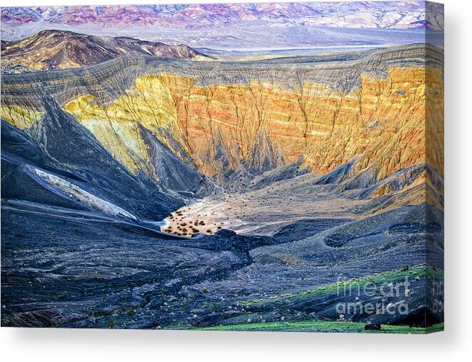 Adventure Canvas Print featuring the photograph Ubehebe Crater by Charles Dobbs