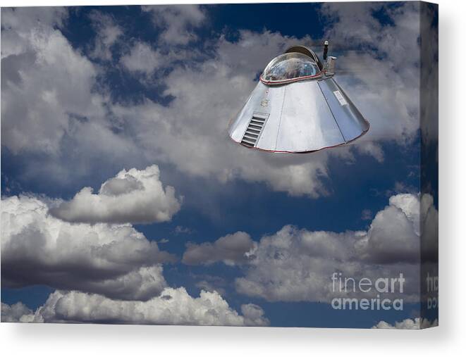 Ufo Canvas Print featuring the photograph UFO Sighting by Tim Hightower