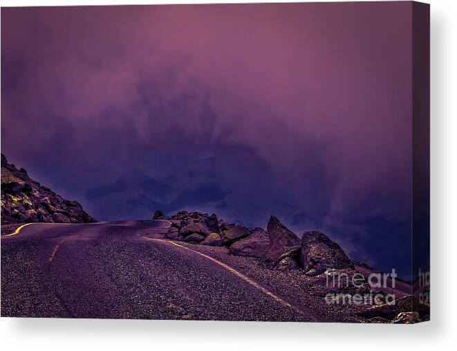 Mountains Canvas Print featuring the photograph Under the clouds 2 by Claudia M Photography