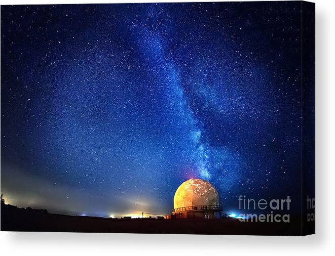 Under The Milky Way Canvas Print featuring the photograph Under the Milky Way by Nir Ben-Yosef