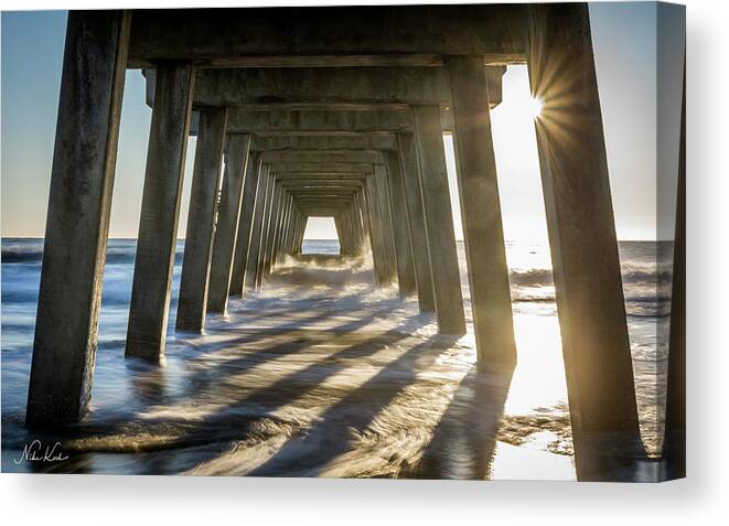 Georgia Canvas Print featuring the photograph Under the Pier #2 by Framing Places
