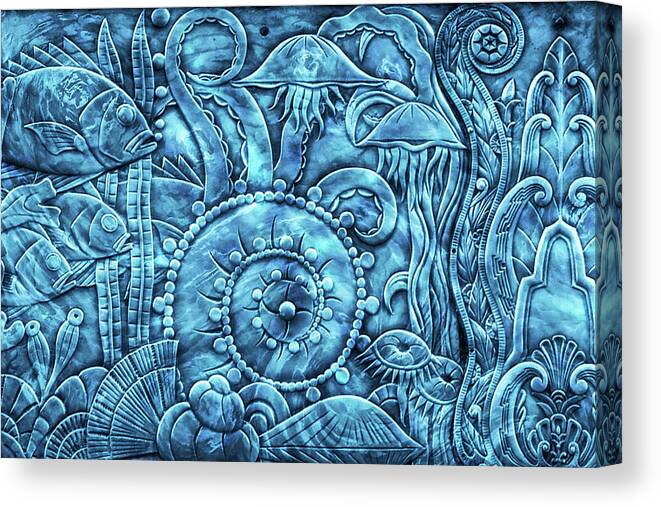 Under The Sea Canvas Print featuring the mixed media Under The Sea by DiDesigns Graphics