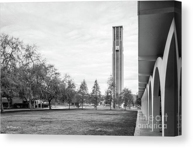 Uc Riverside Canvas Print featuring the photograph University of California Riverside Bell Tower by University Icons