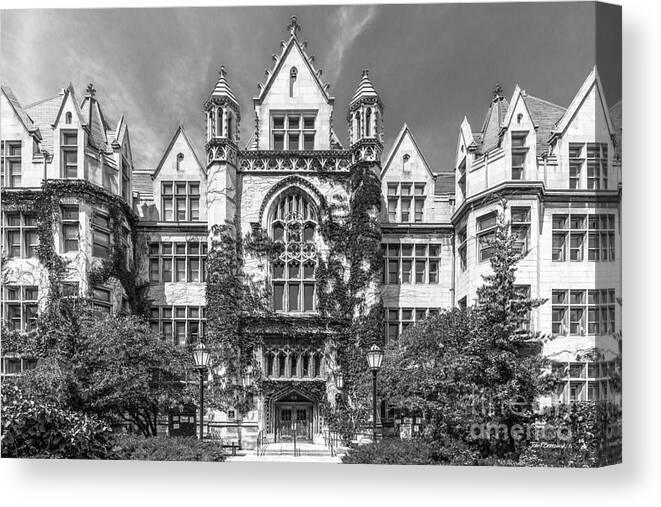 Chicago Canvas Print featuring the photograph University of Chicago Cobb Hall by University Icons