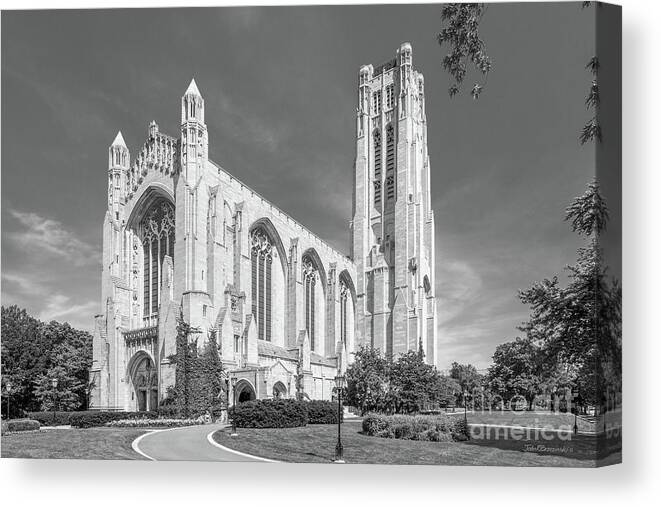 Chicago Canvas Print featuring the photograph University of Chicago Rockefeller Chapel by University Icons