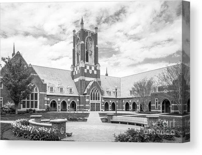 Jepson Canvas Print featuring the photograph University of Richmond Jepson Hall by University Icons
