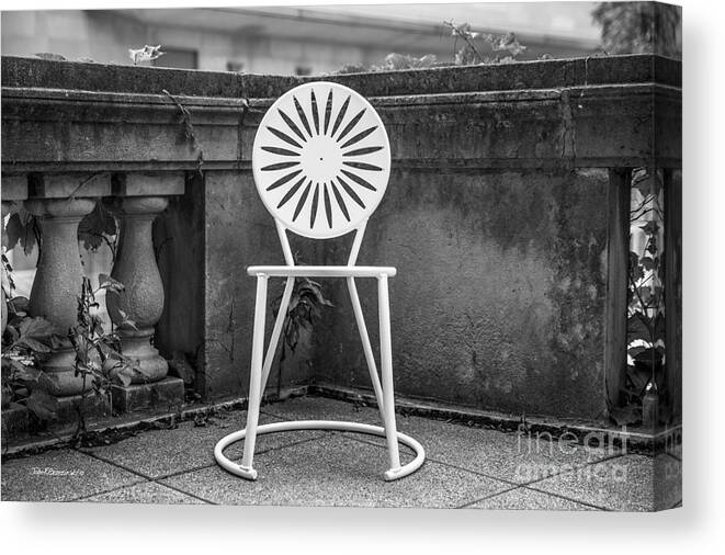 Aau Canvas Print featuring the photograph University of Wisconsin Madison Terrace Chair by University Icons