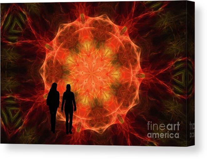 Abstract Canvas Print featuring the photograph Unknown Desitiny by Geraldine DeBoer