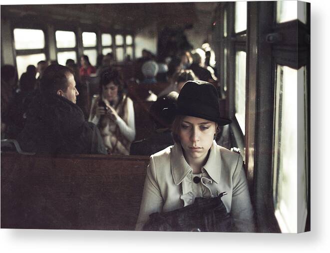 Train Canvas Print featuring the photograph Untitled by Alexander Akopov