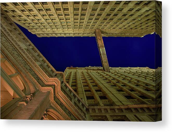 Architecture Canvas Print featuring the photograph Up Wrigley by Raf Winterpacht