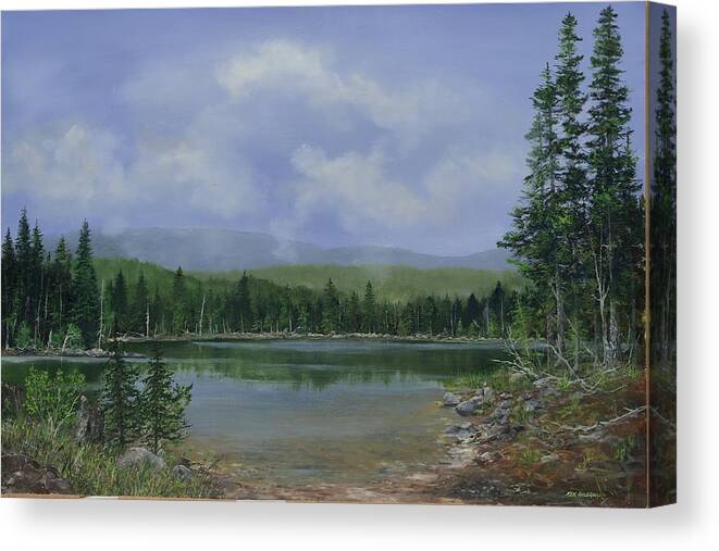 Lake Canvas Print featuring the painting Upland Lake by Ken Ahlering