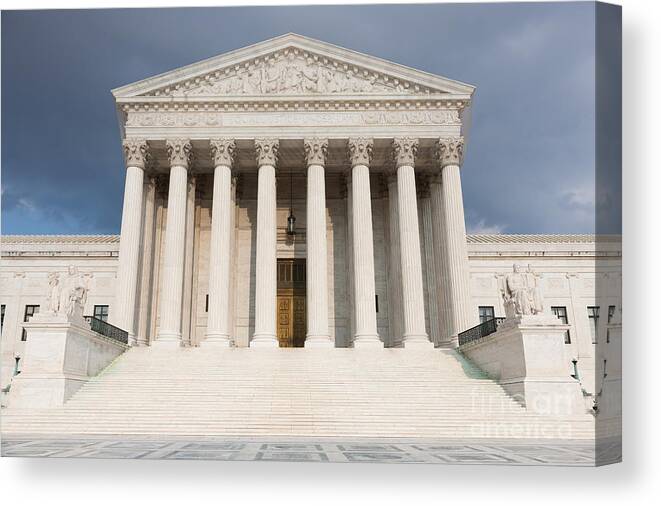 Clarence Holmes Canvas Print featuring the photograph US Supreme Court Building V by Clarence Holmes