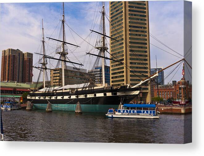 Constellation Canvas Print featuring the photograph USS Constellation by Lou Ford