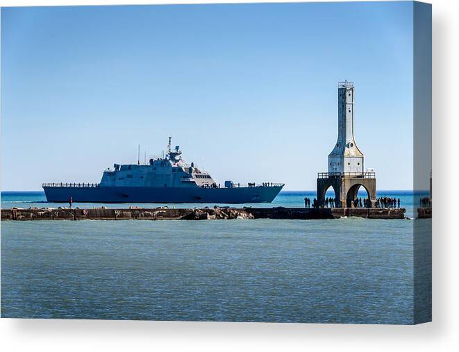 2015 Canvas Print featuring the photograph USS Milwaukee by Randy Scherkenbach