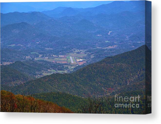 Airstrip Canvas Print featuring the photograph Valley Airstrip by Tom Claud
