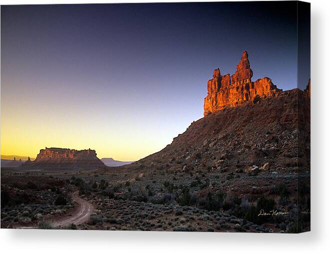 San Juan County Canvas Print featuring the photograph Valley Of The Gods Sunrise by Dan Norris