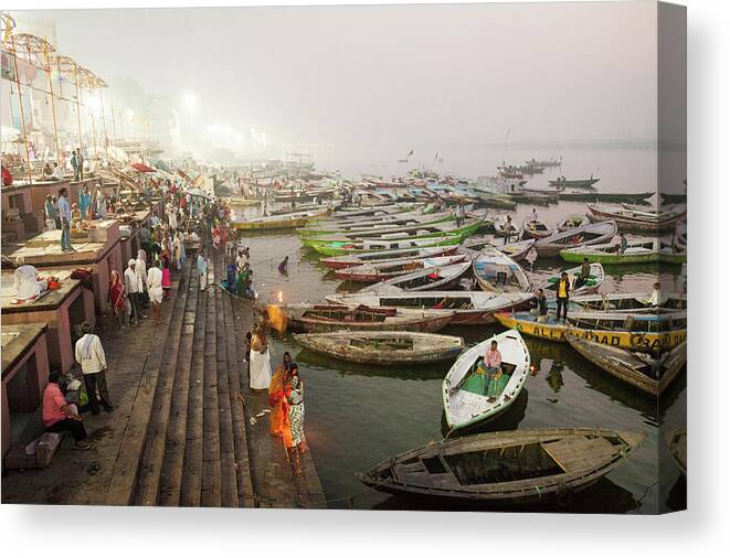 Ganges River Canvas Print featuring the photograph Varanasi VI by Erika Gentry