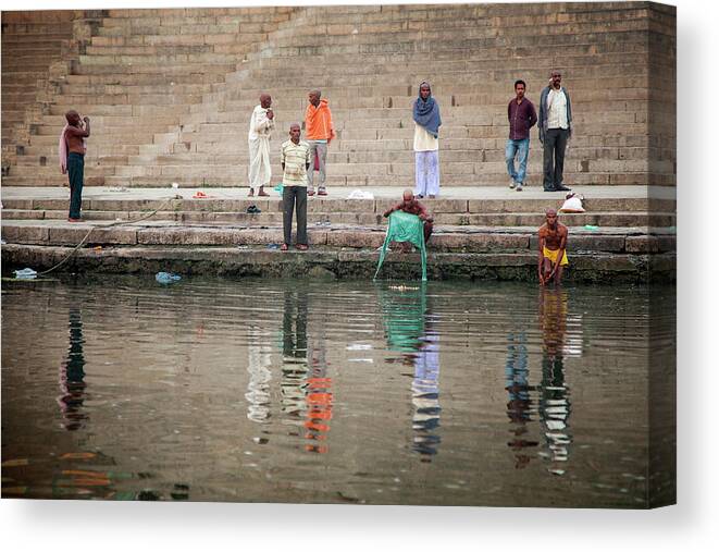 Ganges River Canvas Print featuring the photograph Varanasi VII by Erika Gentry