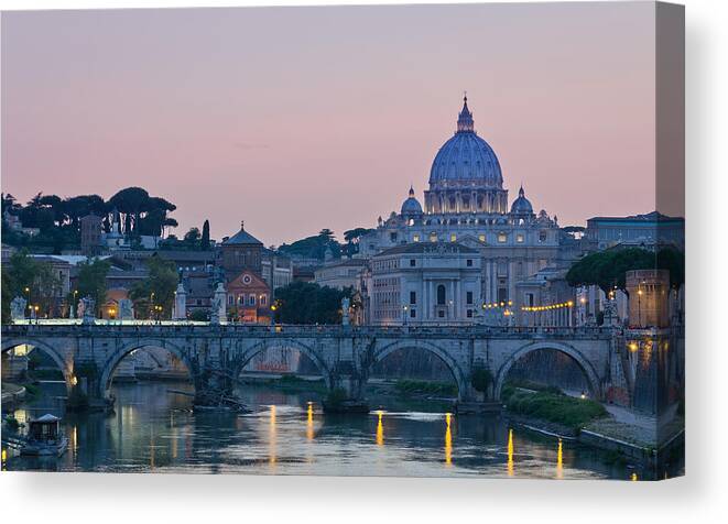 Vatican Canvas Print featuring the photograph Vatican City at Sunset by Pablo Lopez
