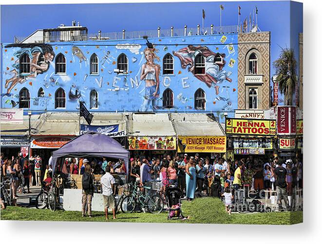 Guitar Canvas Print featuring the photograph Venice Beach V by Chuck Kuhn