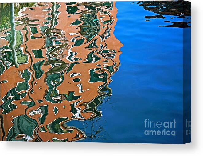 Venice Canvas Print featuring the photograph Venice Canal Reflection by Michael Cinnamond