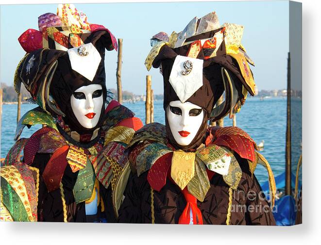 Italy Canvas Print featuring the photograph Venice Carnival Mask by Amod Gal