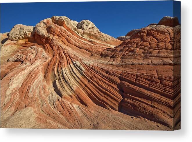00559281 Canvas Print featuring the photograph Vermillion Cliffs Sandstone by Yva Momatiuk John Eastcott