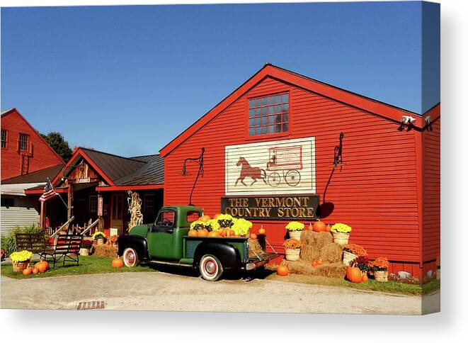 Vermont Canvas Print featuring the photograph Vermont Country Store by Linda Stern