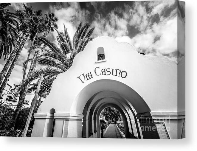 America Canvas Print featuring the photograph Via Casino Archway Catalina Island Photo by Paul Velgos