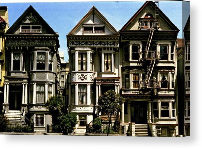 San Francisco Canvas Print featuring the photograph Victorian San Francisco by Ira Shander